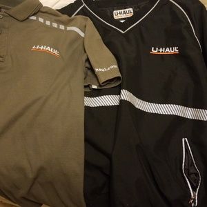 Uhaul work attire. Shirt and sweater